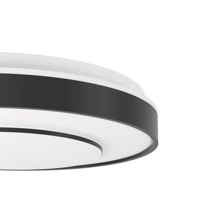 Eglo 300688 - MONTERIGGIONI-Z LED RGBW Dimmable Ceiling Light, 18.5W/230V, 2700–6500K, Ø 38.4 cm, Black, with Remote Control