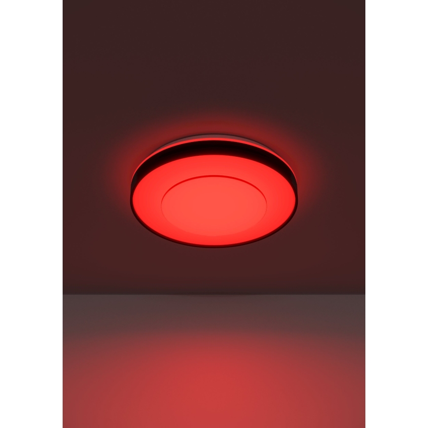 Eglo 300688 - MONTERIGGIONI-Z LED RGBW Dimmable Ceiling Light, 18.5W/230V, 2700–6500K, Ø 38.4 cm, Black, with Remote Control