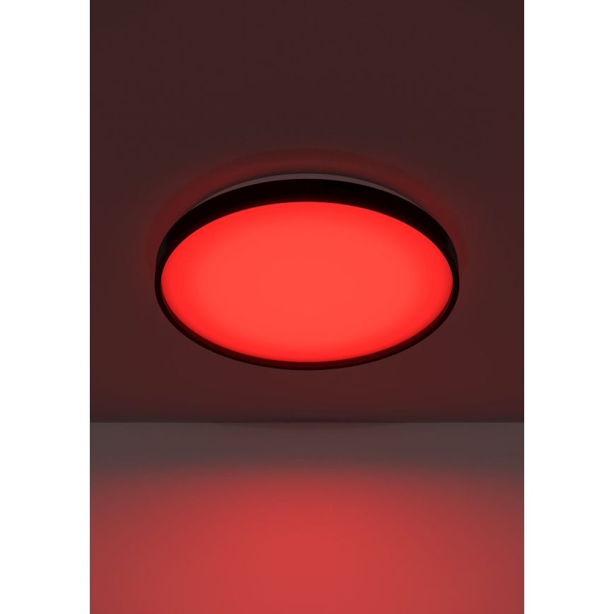 Eglo 300692 - MOZONCILLO-Z LED RGBW dimmable ceiling light, LED/28.3W/230V, 2700-6500K, Ø 48.4 cm, black + remote control