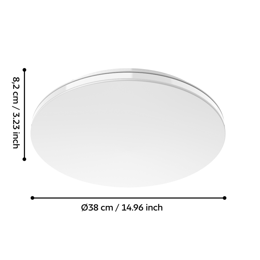 Eglo 300833 - LED RGBW Dimmable ceiling light MALTIGNANO-Z LED/18,5W/230V 2700-6500K Ø 38 cm + remote control