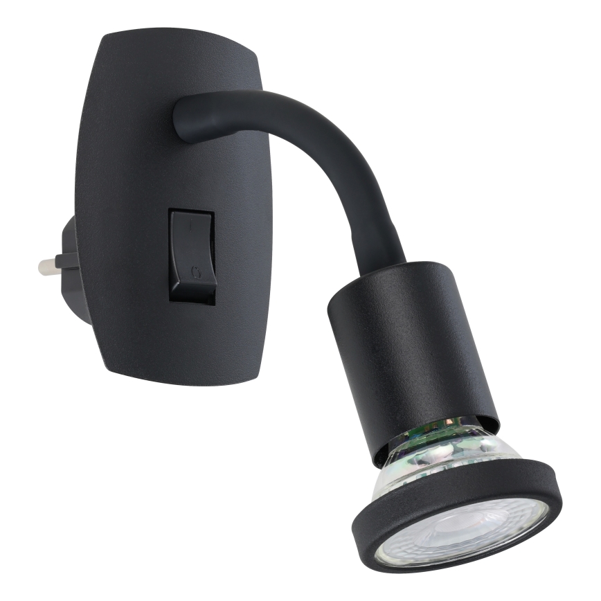 Eglo - LED plug-in spotlight 1xGU10/4,5W/230V black