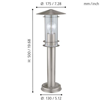 Eglo - Outdoor lamp 1xE27/60W/230V IP44