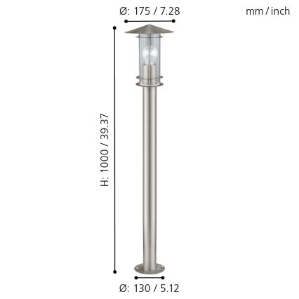 Eglo - Outdoor lamp 1xE27/60W/230V IP44