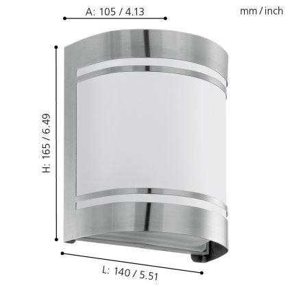 EGLO - Outdoor wall light 1xE27/40W IP44