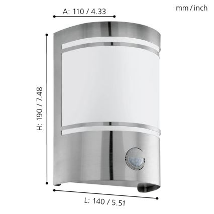 EGLO - Outdoor light 1xE27/40W IP44