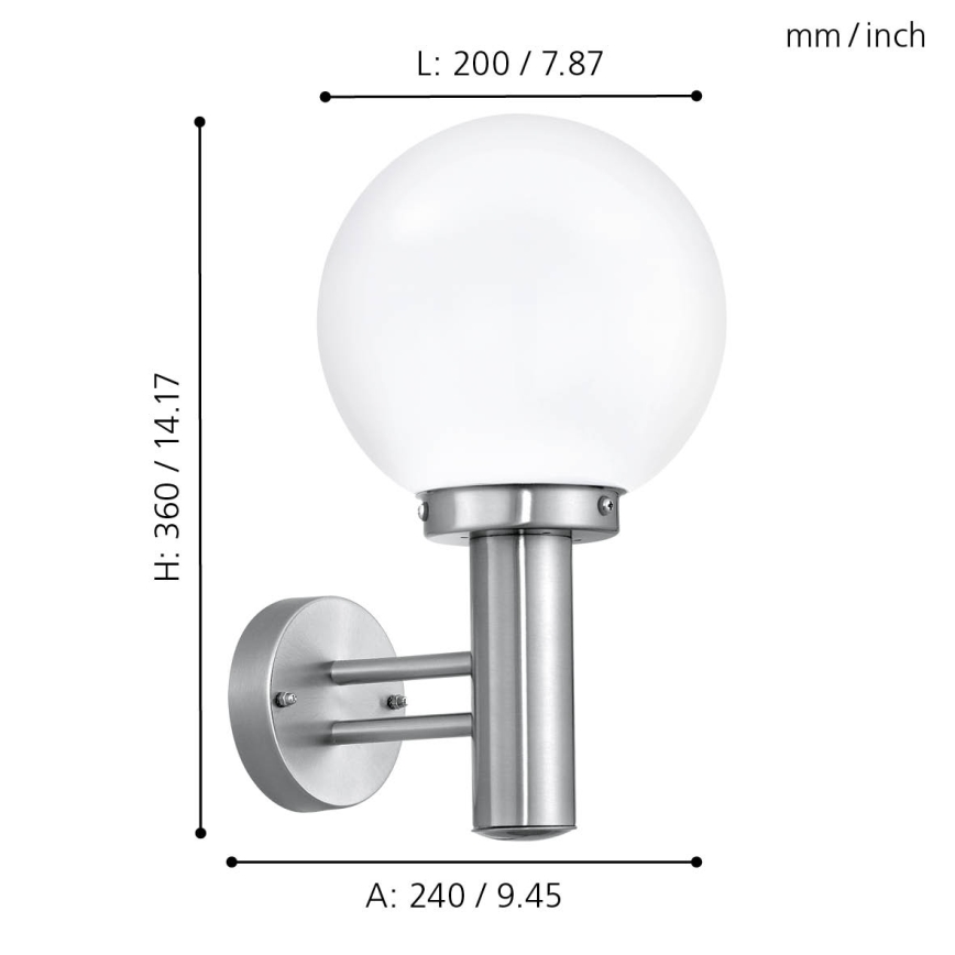 Eglo - Outdoor lamp E27/60W/230V