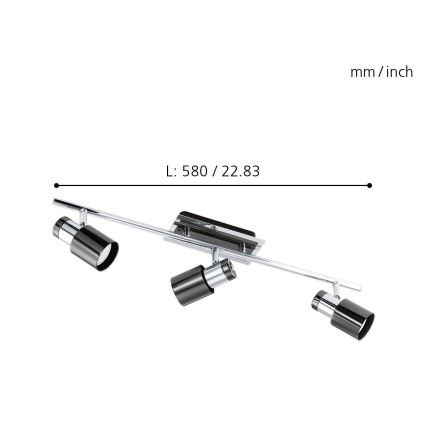 Eglo - LED spotlight 3xGU10/5W/230V