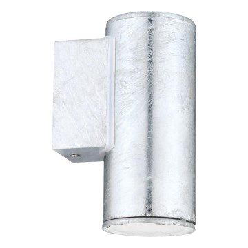 Eglo 30908 - LED Outdoor Wall Light RIGA 1xGU10/2,8W/230V IP44 silver