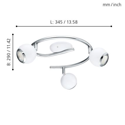EGLO - LED Spotlight 3xGU10/3W LED