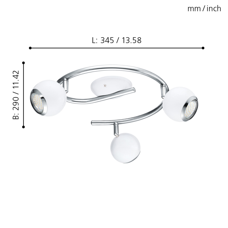 EGLO - LED Spotlight 3xGU10/3W LED
