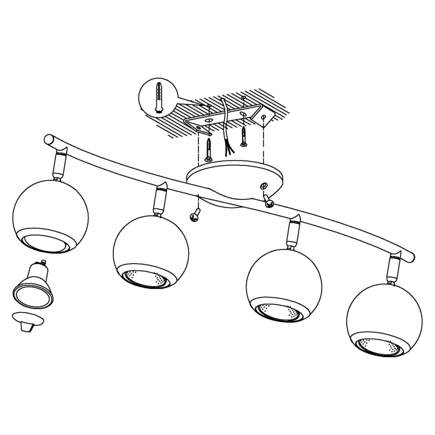 Eglo - LED spotlight 4xGU10/3W LED