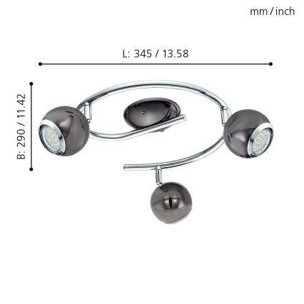 Eglo - LED spotlight 3xGU10/3W LED