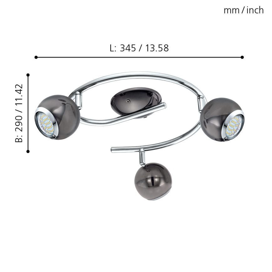 Eglo - LED spotlight 3xGU10/3W LED