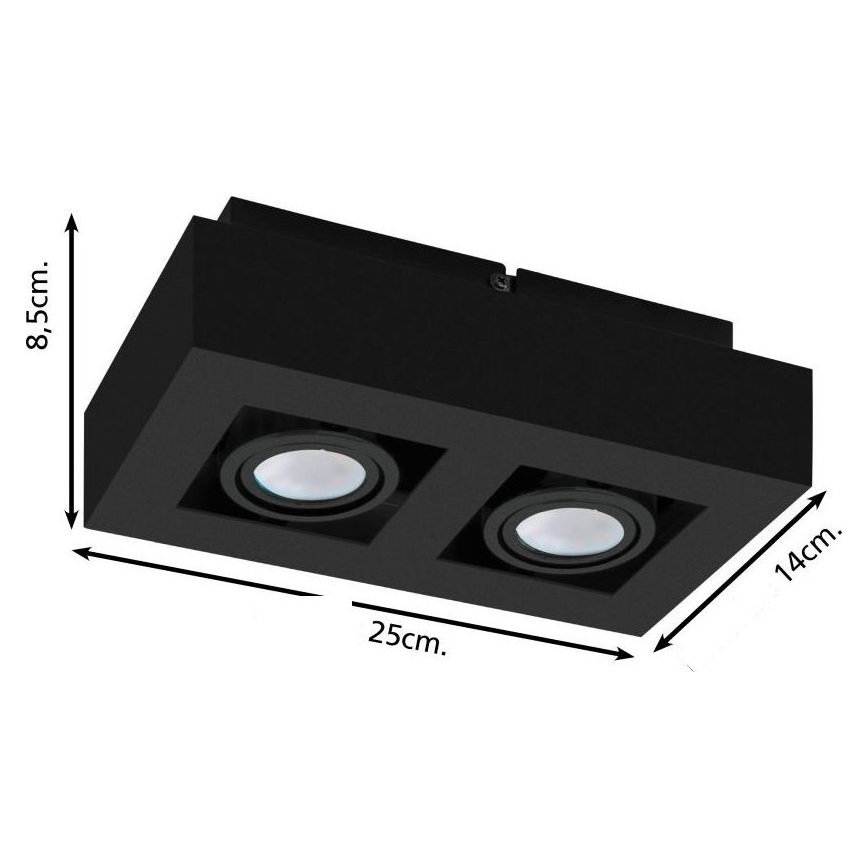 Eglo 31063 - MENDOZA LED spotlight 2xLED/4.7W/230V 3000K black