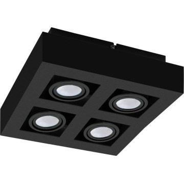Eglo 31065 - LED spotlight MENDOZA 4xLED/4.7W/230V 3000K black