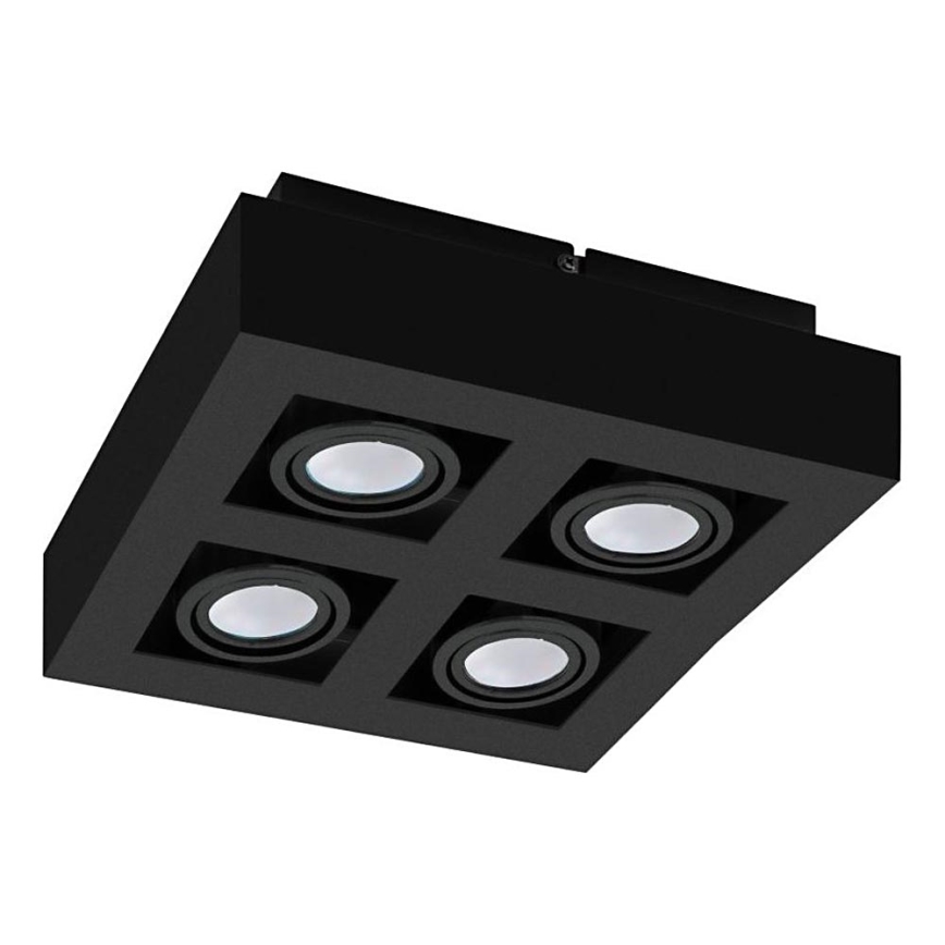 Eglo 31065 - LED spotlight MENDOZA 4xLED/4.7W/230V 3000K black