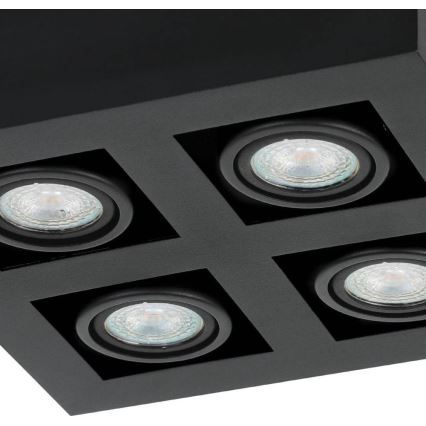 Eglo 31065 - LED spotlight MENDOZA 4xLED/4.7W/230V 3000K black