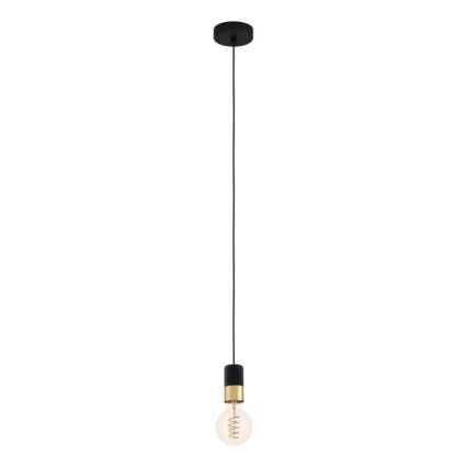 Eglo - Chandelier on a string 1xE27/40W/230V black/gold