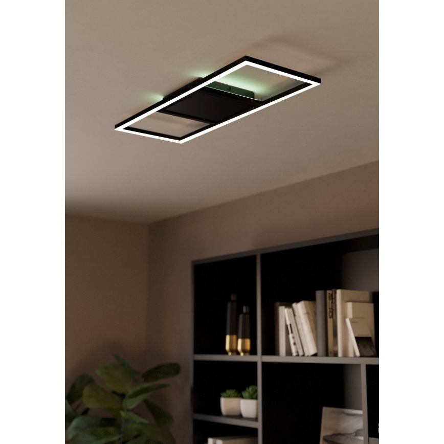 Eglo 31431 - LED RGBW Dimmable ceiling light CALAGRANO-Z LED/21W/230V 3000-6500K black
