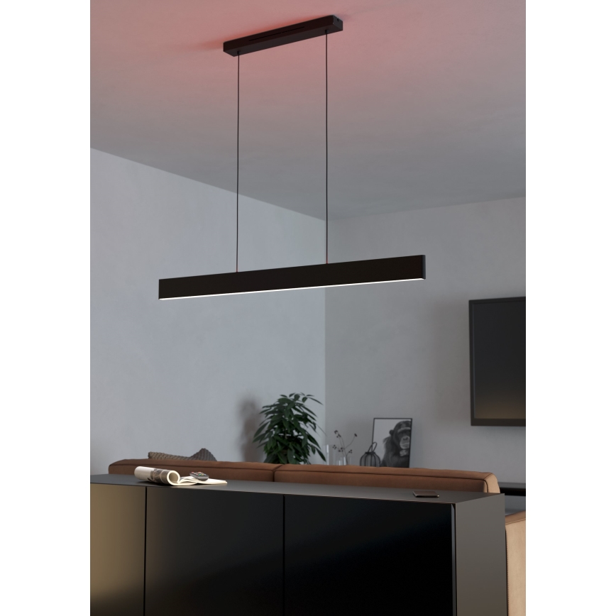 Eglo 31433 - LED RGBW Dimmable chandelier on a string ANDREAS-Z LED/38W/230V 2700-6500K black