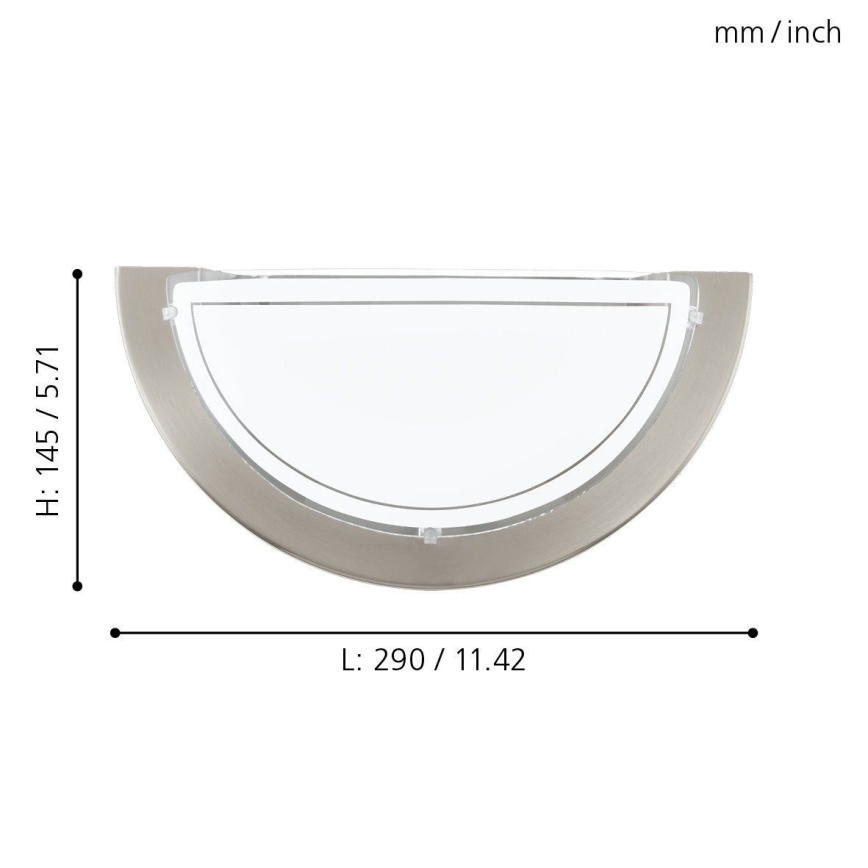 Eglo 31437 - Wall light 1xE27/60W/230V matte chrome