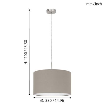 Eglo - Chandelier on a string 1xE27/60W/230V