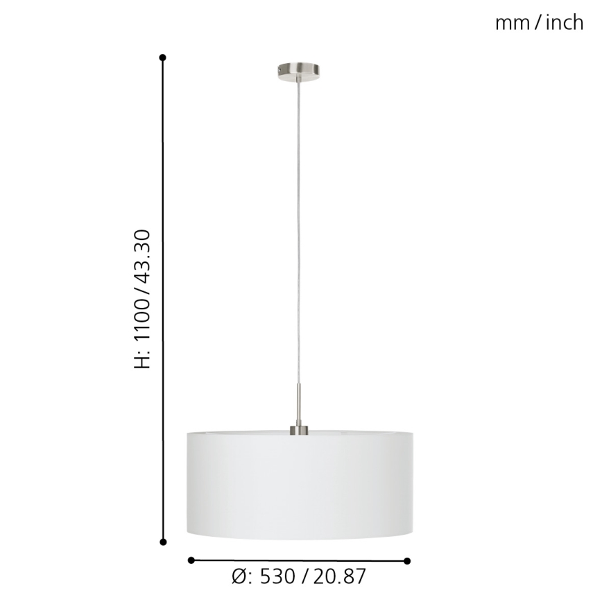 Eglo - Chandelier on a string 1xE27/60W/230V