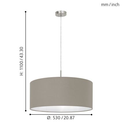 Eglo - Chandelier on a string 1xE27/60W/230V