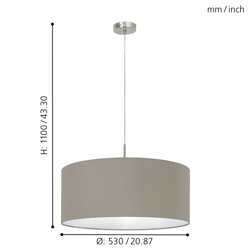 Eglo - Chandelier on a string 1xE27/60W/230V