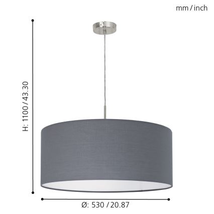 Eglo - Chandelier on a string 1xE27/60W/230V