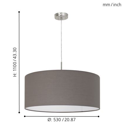 Eglo - Chandelier on a string 1xE27/60W/230V