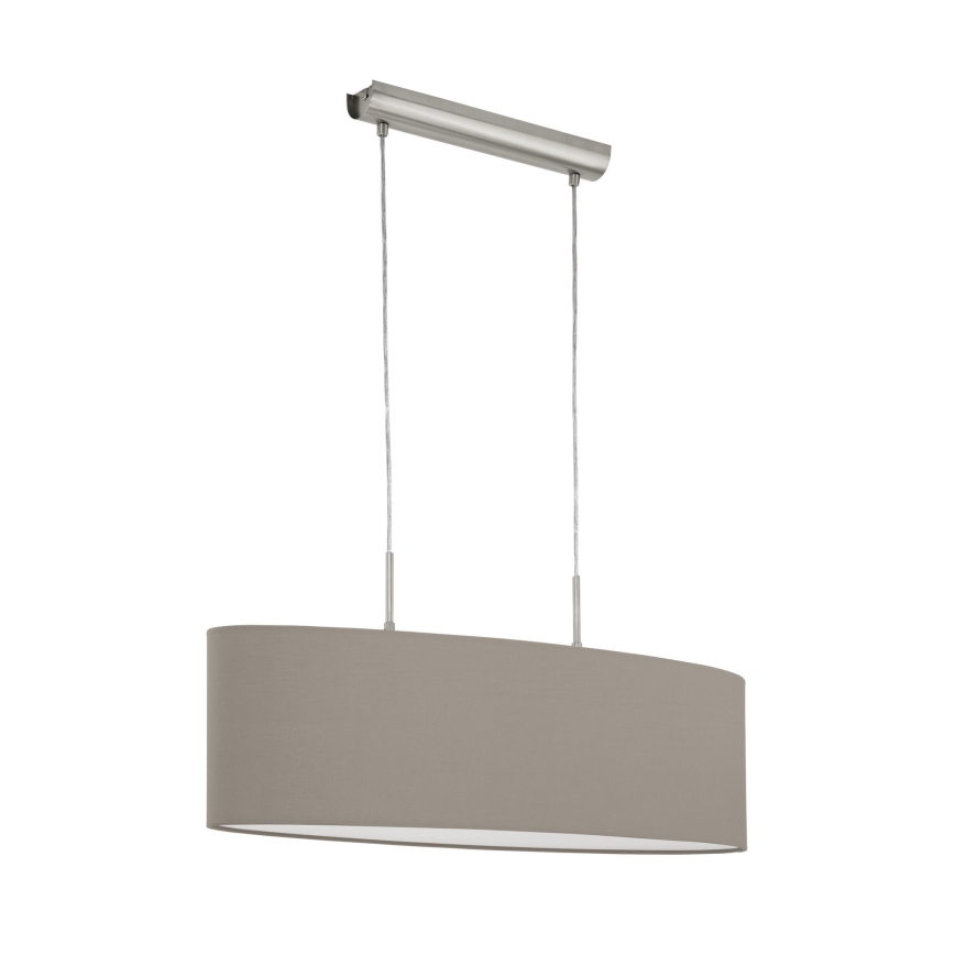 Eglo - Chandelier on a string 2xE27/60W/230V taupe