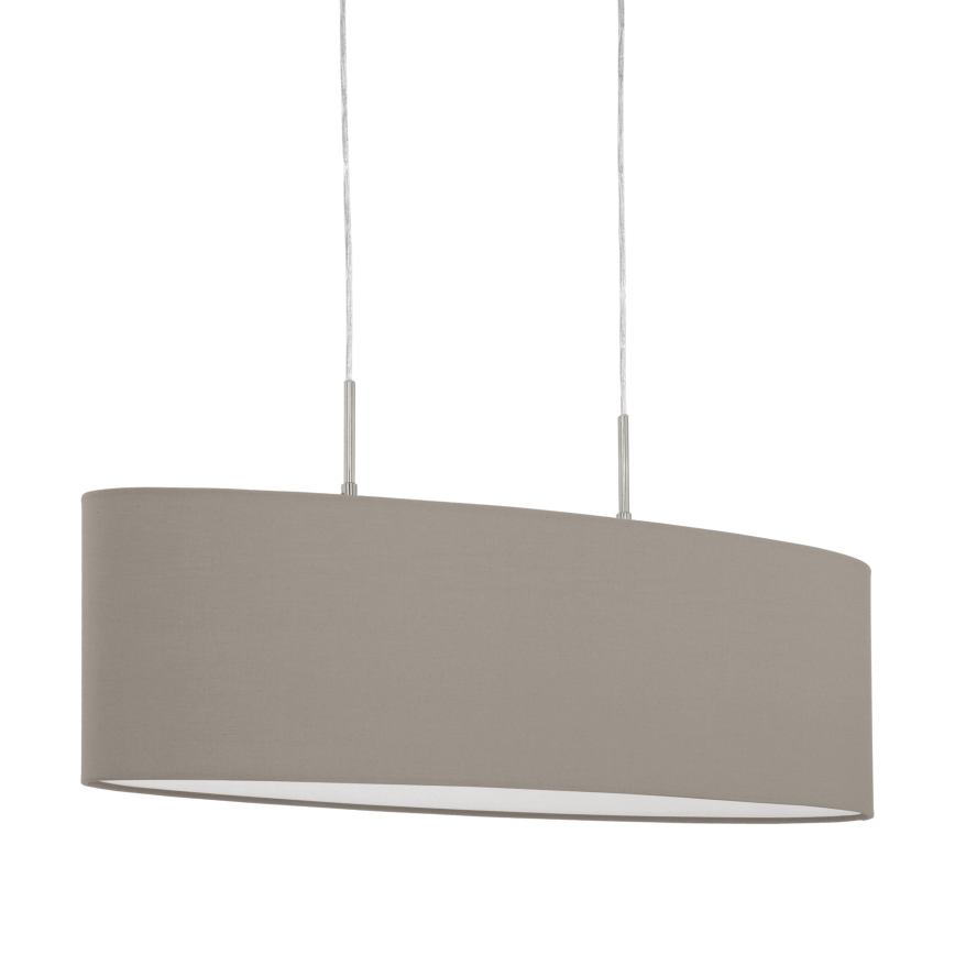 Eglo - Chandelier on a string 2xE27/60W/230V taupe