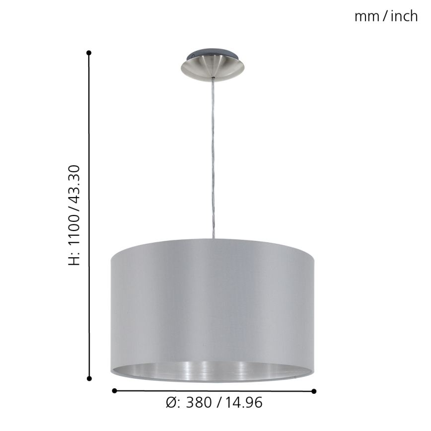 Eglo - Chandelier on a string 1xE27/60W/230V