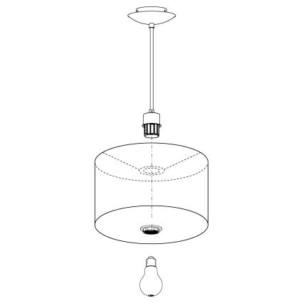 Eglo - Chandelier on a string 1xE27/60W/230V