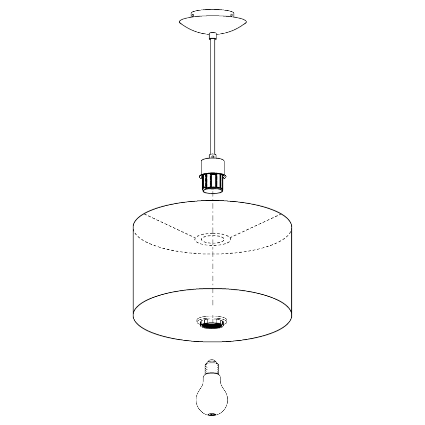 Eglo - Chandelier on a string 1xE27/60W/230V