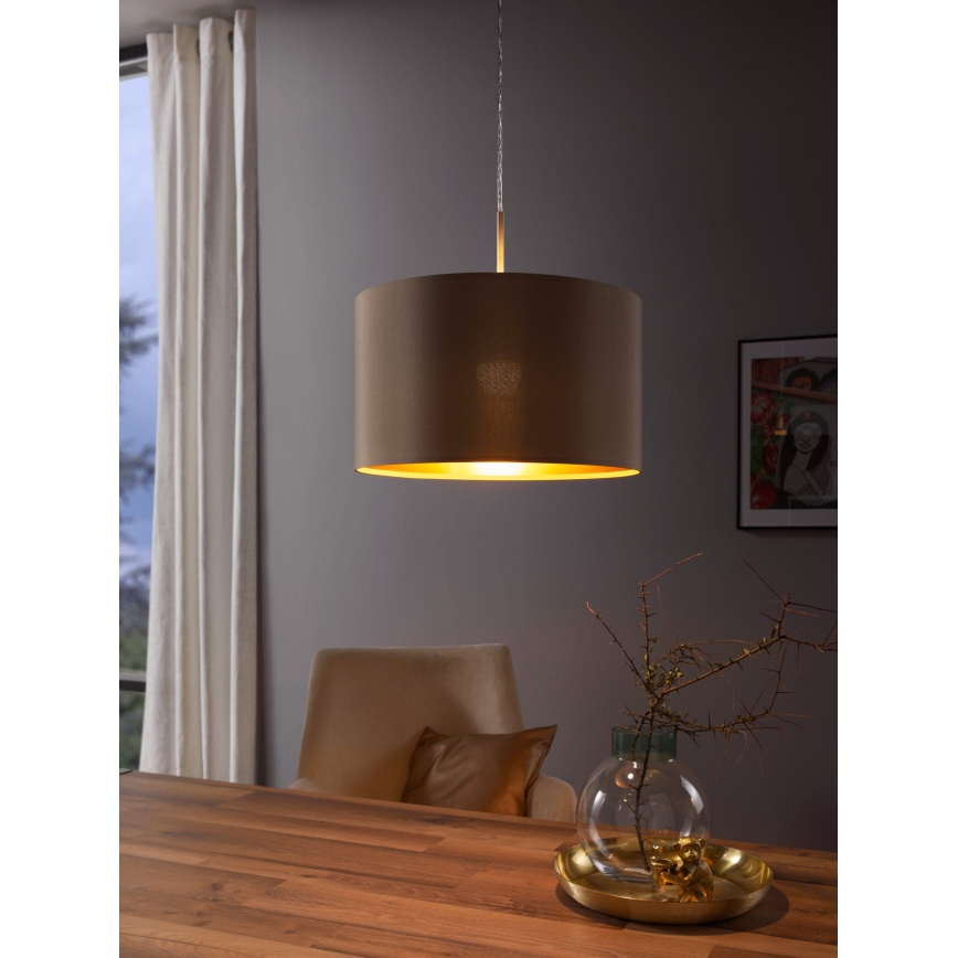 Eglo - Chandelier on a string 1xE27/60W/230V taupe