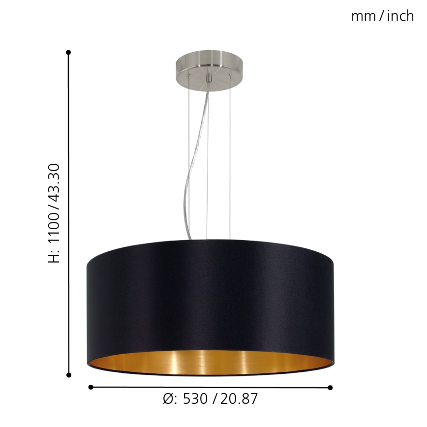 Eglo - Chandelier on a string 3xE27/60W/230V