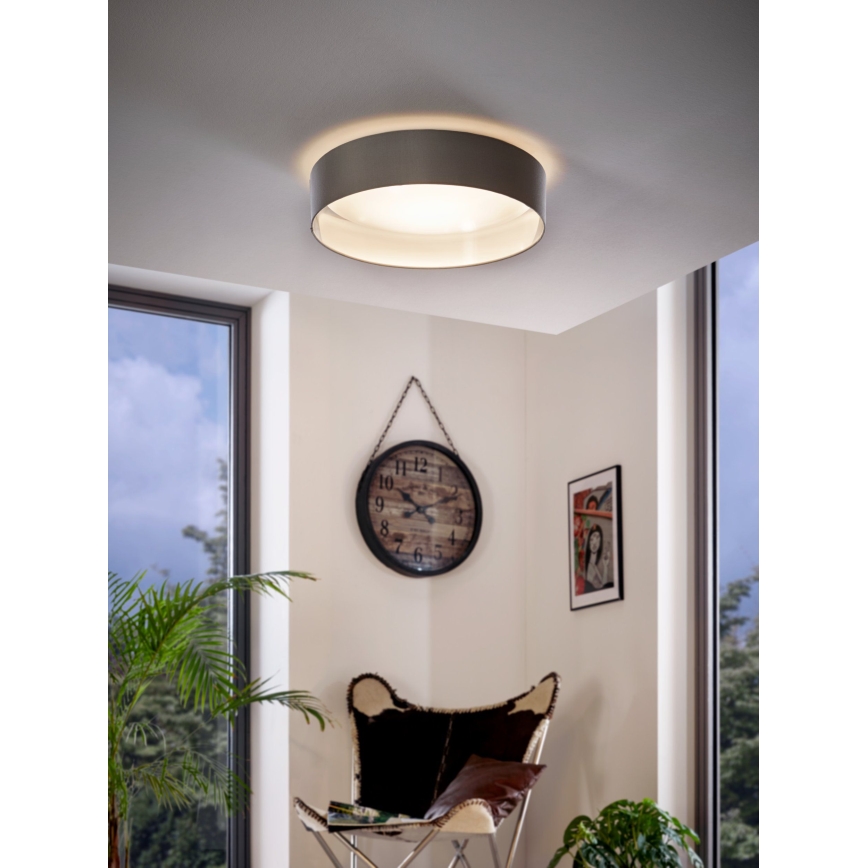 Eglo 31623 - MASERLO LED Ceiling Light, 16 W, 230 V, 3000 K, Ø 40.5 cm, gray/silver