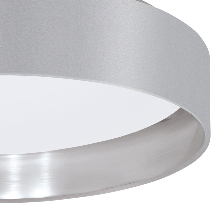 Eglo 31623 - MASERLO LED Ceiling Light, 16 W, 230 V, 3000 K, Ø 40.5 cm, gray/silver