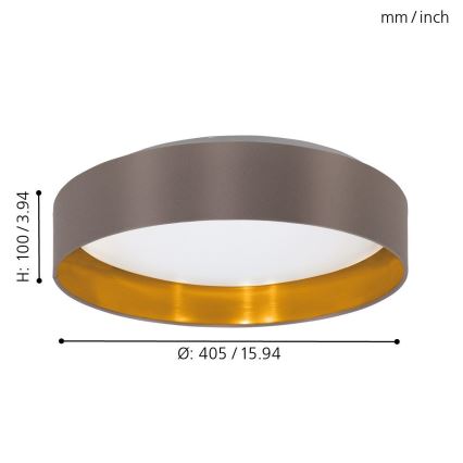 Eglo 31625 - LED Ceiling light MASERLO LED SMD/18W/230V