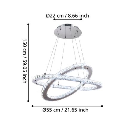 Eglo - LED pendant light LED/29.6W/230V