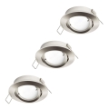 Eglo 31692 - TEDO 3-piece LED recessed downlight set, each with 1x GU10/5W/230V