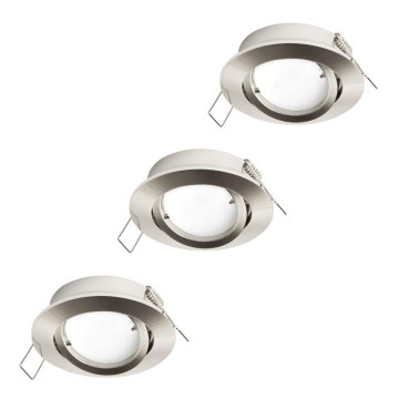 Eglo 31692 - TEDO 3-piece LED recessed downlight set, each with 1x GU10/5W/230V