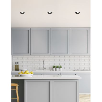 Eglo 31695 - LED RGBW Dimmable recessed light SALICETO-Z LED/4,7W/230V 2700-6500K black