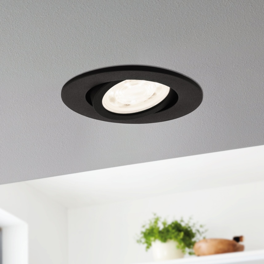 Eglo 31695 - LED RGBW Dimmable recessed light SALICETO-Z LED/4,7W/230V 2700-6500K black