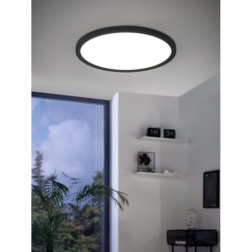 Eglo 31703 - ROVITO-Z LED RGBW dimmable ceiling light LED/14.6W/230V 2700-6500K Ø 29.5 cm black
