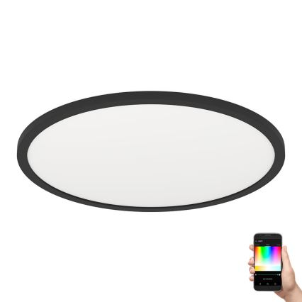 Eglo 31704 - ROVITO-Z LED RGBW dimmable ceiling light, 1x LED/16.5W/230V, 2700–6500K, Ø 42 cm, black