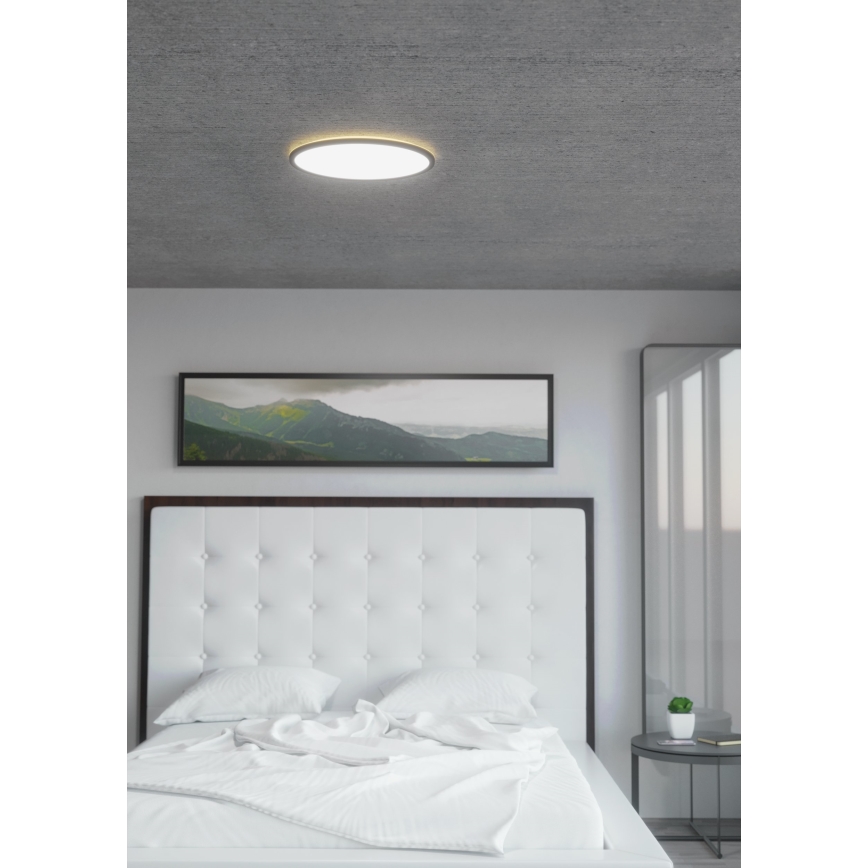 Eglo 31704 - ROVITO-Z LED RGBW dimmable ceiling light, 1x LED/16.5W/230V, 2700–6500K, Ø 42 cm, black