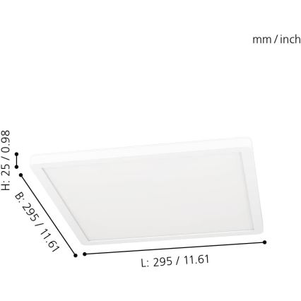 Eglo 31706 - LED RGBW Dimmable ceiling light ROVITO-Z LED/14,6W/230V 2700-6500K black